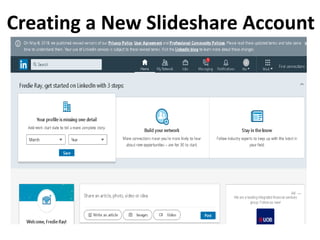 Creating a New Slideshare Account
 
