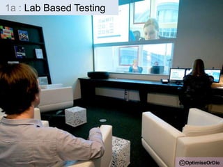 @OptimiseOrDie
1a : Lab Based Testing
 