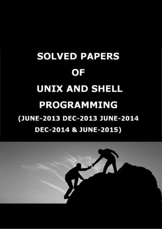 VTU 3RD SEM UNIX AND SHELL PROGRAMMING SOLVED PAPERS