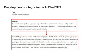 Development - Integration with ChatGPT
 