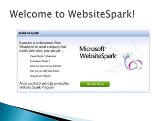 What is the Microsoft Web Platform?http://www.microsoft.com/web