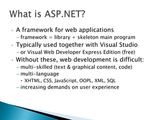 A framework for web applications