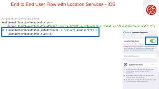 26
End to End User Flow with Location Services - iOS
 