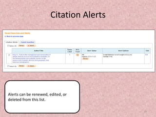 Citation Alerts

Alerts can be renewed, edited, or
deleted from this list.
24

 