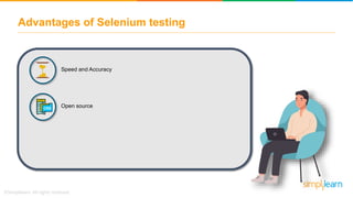 Speed and Accuracy
Open source
Advantages of Selenium testing
 
