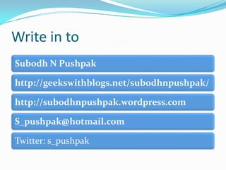 Write in to