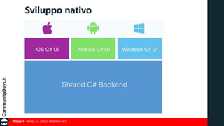 #CDays14 – Roma - 23, 24 e 25 Settembre 2014
Sviluppo nativo
 