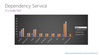 It is really fast!
Dependency Service
https://xamarinhelp.com/ioc-container-performance/
 