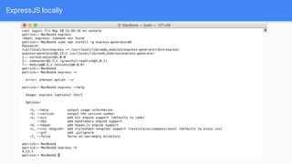 ExpressJS locally
 