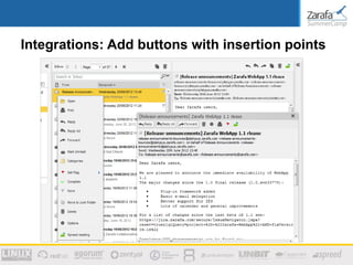 Integrations: Add buttons with insertion points
 