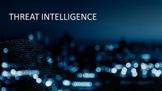 THREAT	
  INTELLIGENCE
 