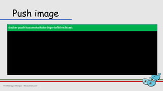 Push image
docker push kusumoto/tutu-bigo-tofblive:latest
Mr.Weerayut Hongsa - @kusumoto_ton
 