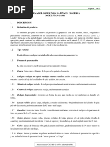 Norma para La Piña en Conserva