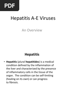 Hepatitis A-E Viruses: An Overview