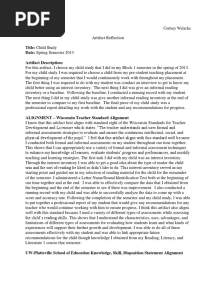 Artifact - Child Study Standard 8
