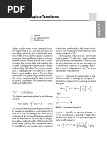 Use of Laplace Transforms Partial Fractions