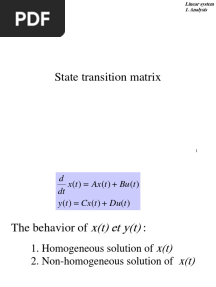 State Transition Matrix