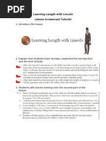 Learning Length With Lincoln