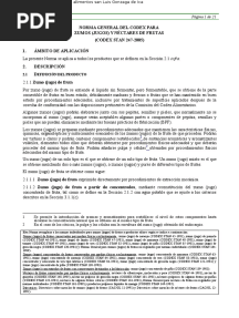 Norma Internacional de Néctares (Escuela de Alimentos San Luis Gonzaga de Ica)