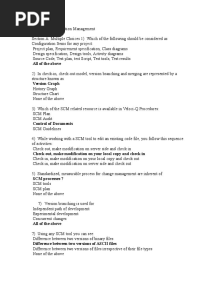 Software Configuration Management