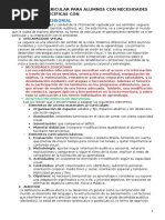 Adaptación Curricular Para Alumnos Con Necesidades Educativas Específicas Con