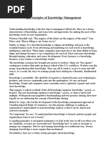 12 Principles of Knowledge Management