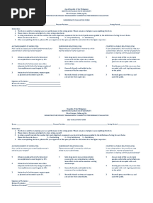 Evaluation Forms