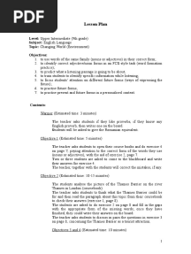 Lesson Plan I (Oct., 31, 2006)