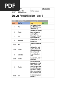 Shot List Forest of Blind Men - Scene 6 - Sheet1