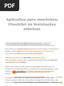 Check List Eletrica
