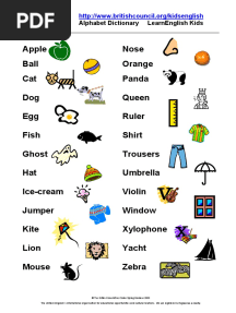 Kids Print Alphabet Dictionary PDF