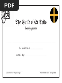 ST Teilo Certificate