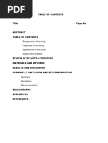 Table of Contents