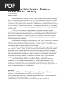Harley Davidson Motor Company Enterprise PDF