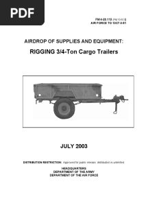 FM 4-20.113 (2003) AIRDROP OF SUPPLIES AND EQUIPMENT: RIGGING 3/4-Ton Cargo Trailers