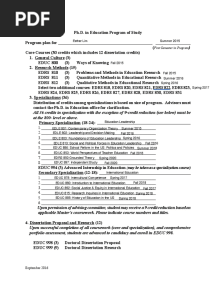Program of Study
