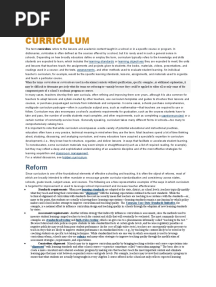 CURRICULUM