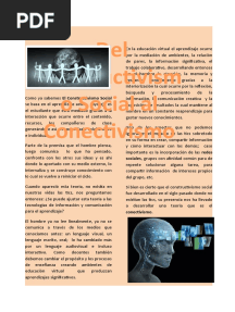 Del Constructivismo Social Al Conectivismo
