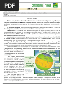 6º GEO Atividade 2 - Elementos Do Clima
