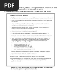 Vacon NXL Manual Do Usuario