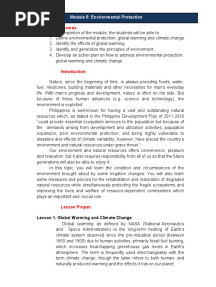 Module 5 Environmental Protection