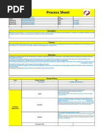 Process Sheet: Description