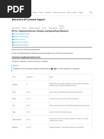 HP PCs Keyboard Shortcuts Hotkeys and SP