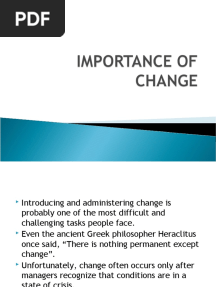 Importance of Change