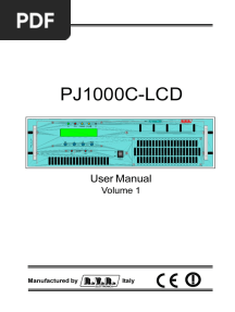 PJ1000C-LCD: User Manual