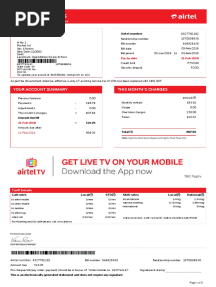 Mobile Services: Your Account Summary This Month'S Charges