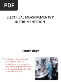Electrical Measurements & Instrumentation
