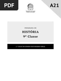 História 9 Classe: Programa de