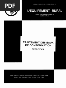 Traitement Des Eaux de Consommation Exercices 97-98