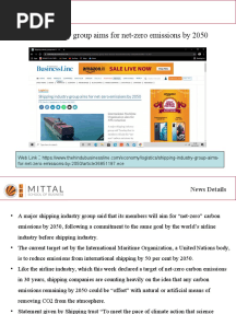 Shipping Industry Group Aims For Net-Zero Emissions by 2050: Mkt501 Marketing Management